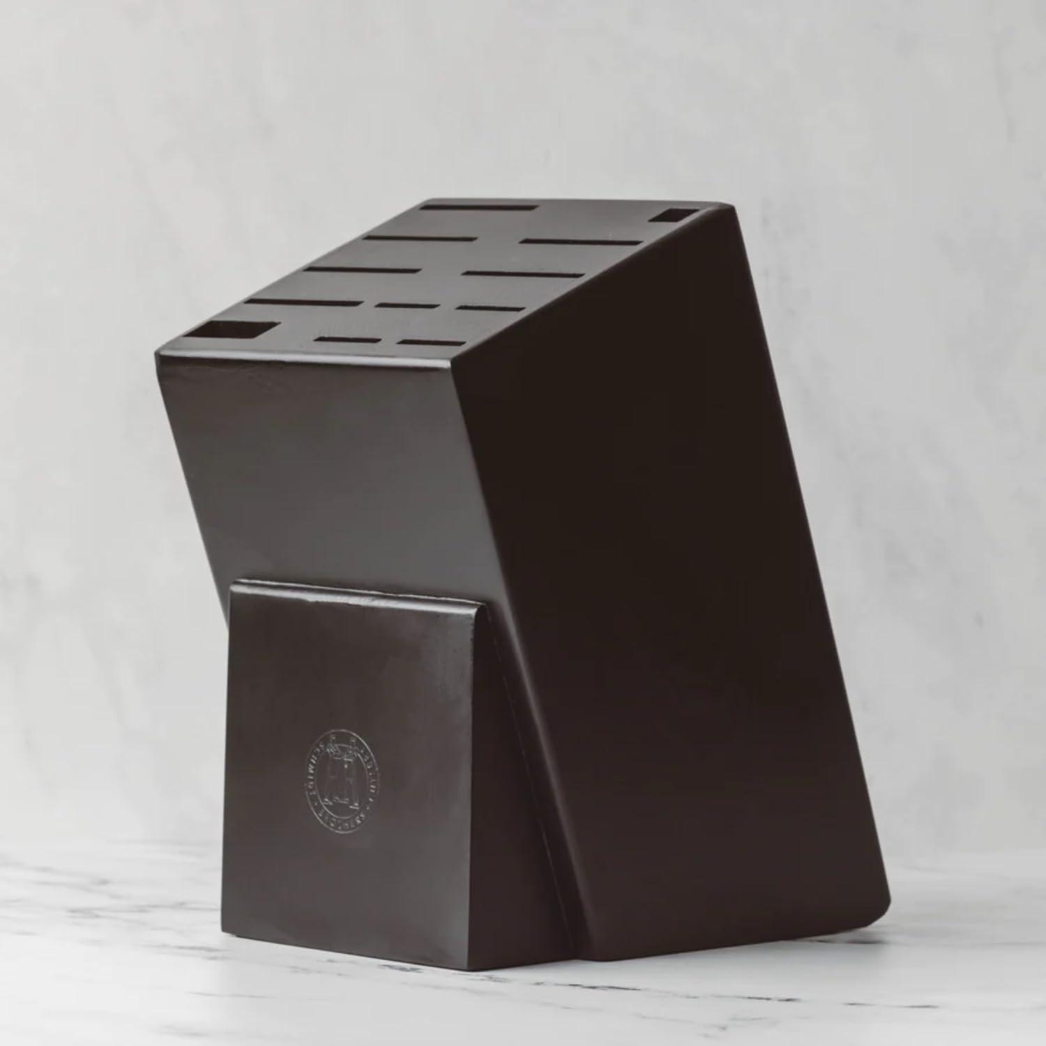 image:imageHometown Black Universal Knife Block Ebony Stained Red Oak with 12 Slots Ebony Stained Red Oak