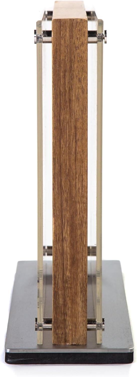 image:imageSchmidt Brothers Acacia Downtown Magnetic Knife Block Acacia Hardwood and Acrylic Shield Universal Cutlery Storage For 1618 Knives