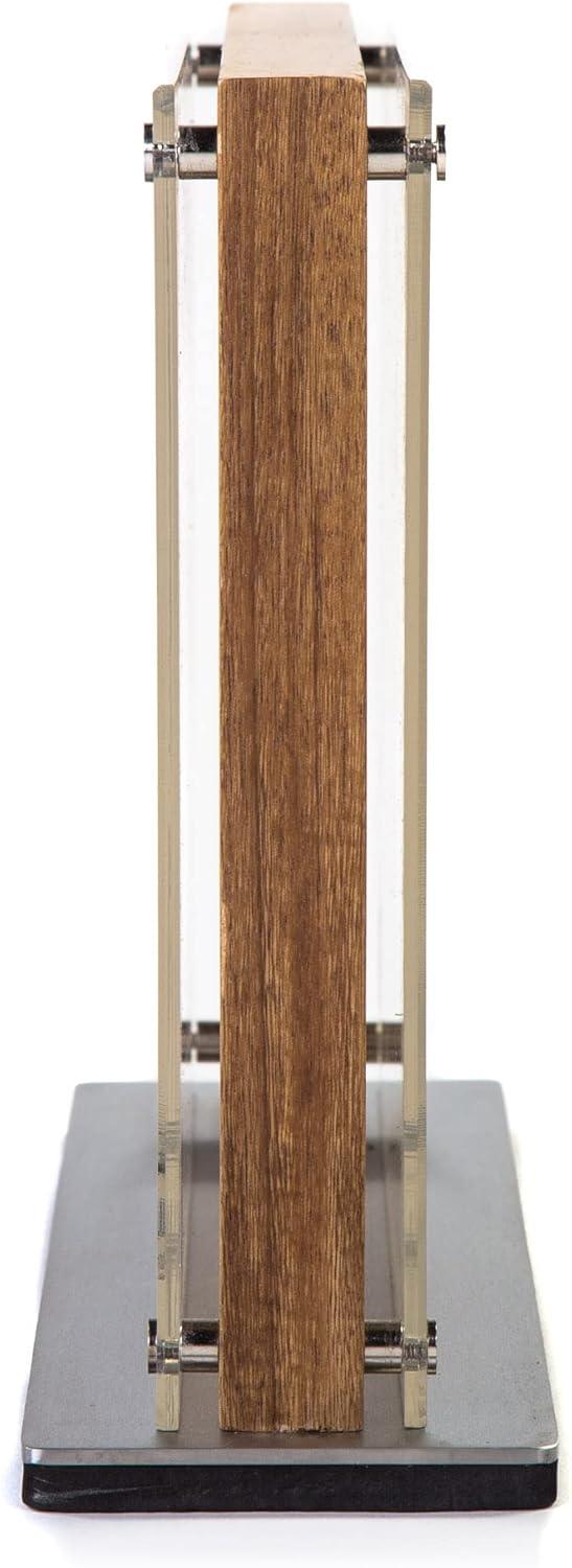 image:imageSchmidt Brothers Acacia Midtown Magnetic Knife Block Acacia Hardwood and Acrylic Shield Universal Cutlery Storage For 810 Knives