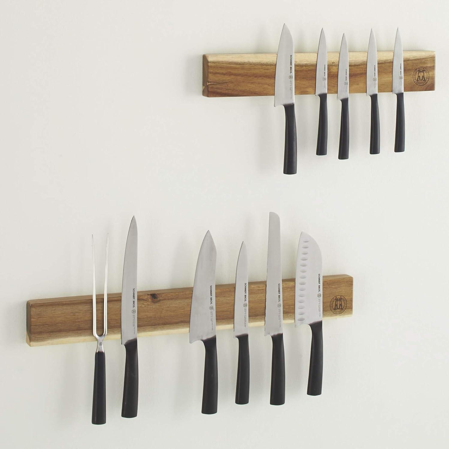 image:imageSchmidt Brothers Black 18 Magnetic Knife Wall Bar Universal Cutlery Storage Fits 8 10 KnivesAcacia