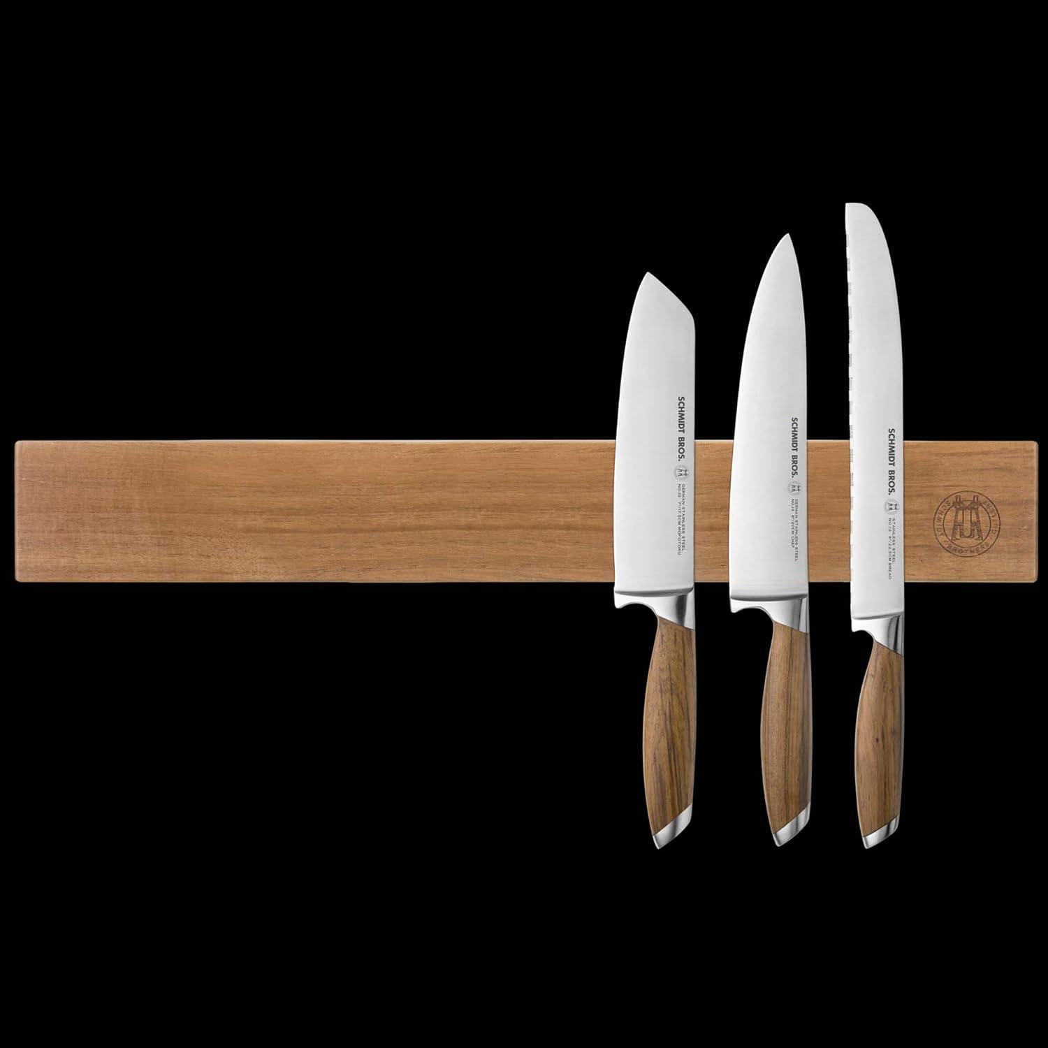 image:imageSchmidt Brothers Black 18 Magnetic Knife Wall Bar Universal Cutlery Storage Fits 8 10 KnivesAcacia
