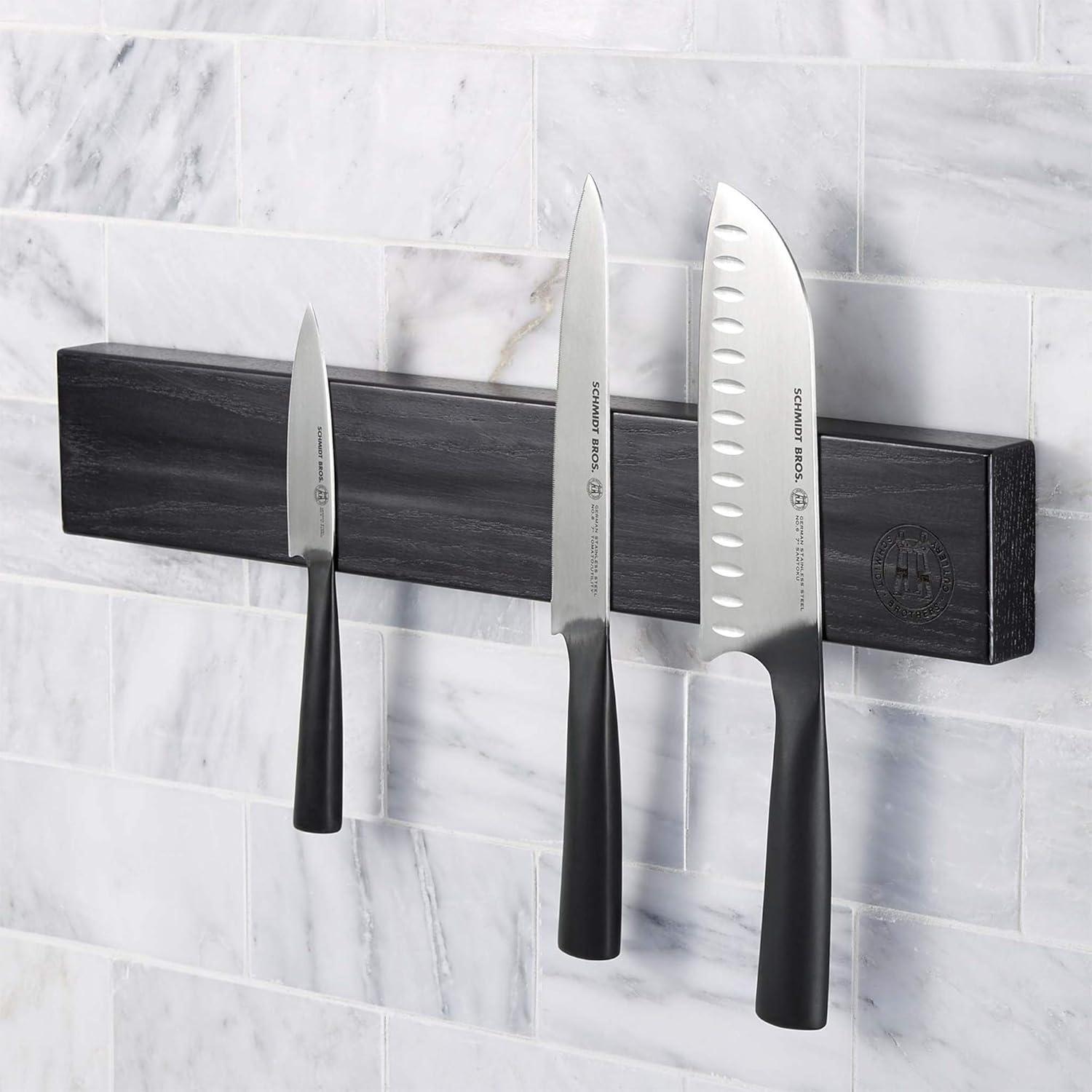 image:imageSchmidt Brothers Black 18 Magnetic Knife Wall Bar Universal Cutlery Storage Fits 8 10 KnivesBlack
