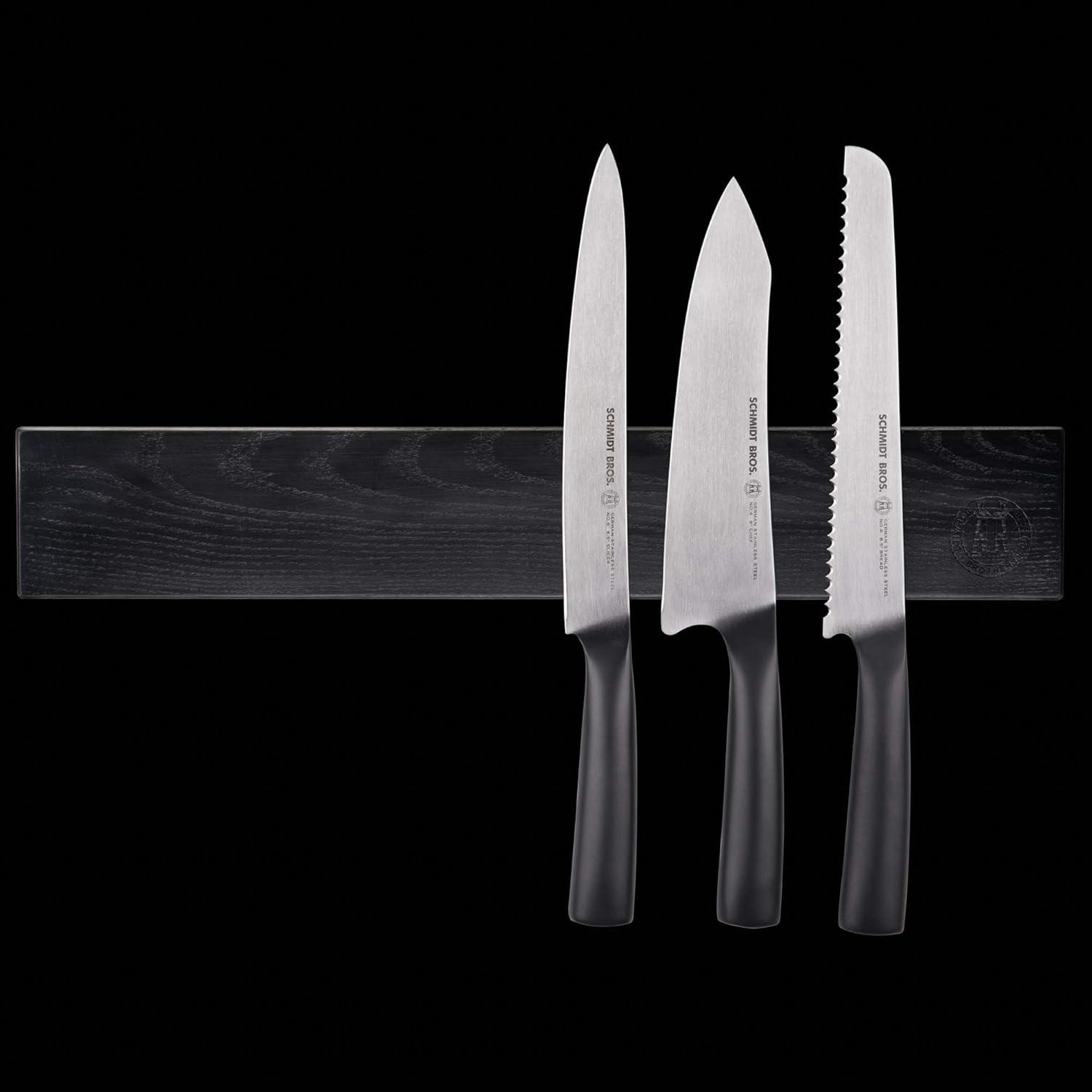 image:imageSchmidt Brothers Black 18 Magnetic Knife Wall Bar Universal Cutlery Storage Fits 8 10 KnivesBlack