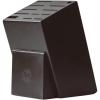 image:imageHometown Black Universal Knife Block Ebony Stained Red Oak with 12 Slots Ebony Stained Red Oak