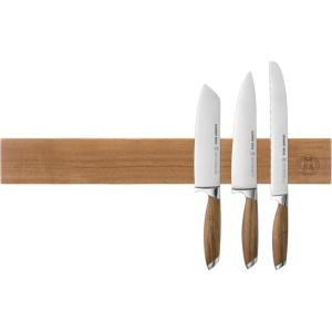Schmidt Brothers – Black 18″ Magnetic Knife Wall Bar, Universal Cutlery Storage Fits 8 – 10 Knives(Acacia)