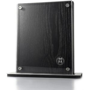 Schmidt Brothers – Black Downtown Magnetic Knife Block, Ebony Stained Red Oak and Acrylic Shield Universal Cutlery Storage For 16-18 Knives(Black Midtown)