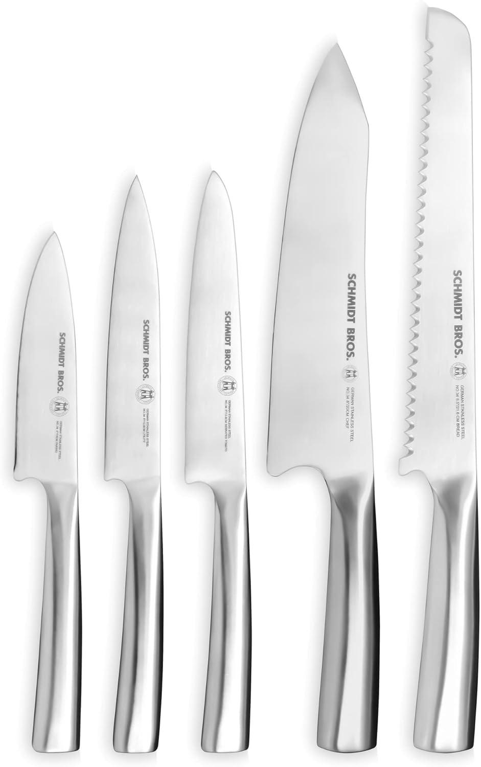 image:imageSchmidt Brothers 6Piece Knife Set HighCarbon Stainless Steel Cutlery with Knife Block