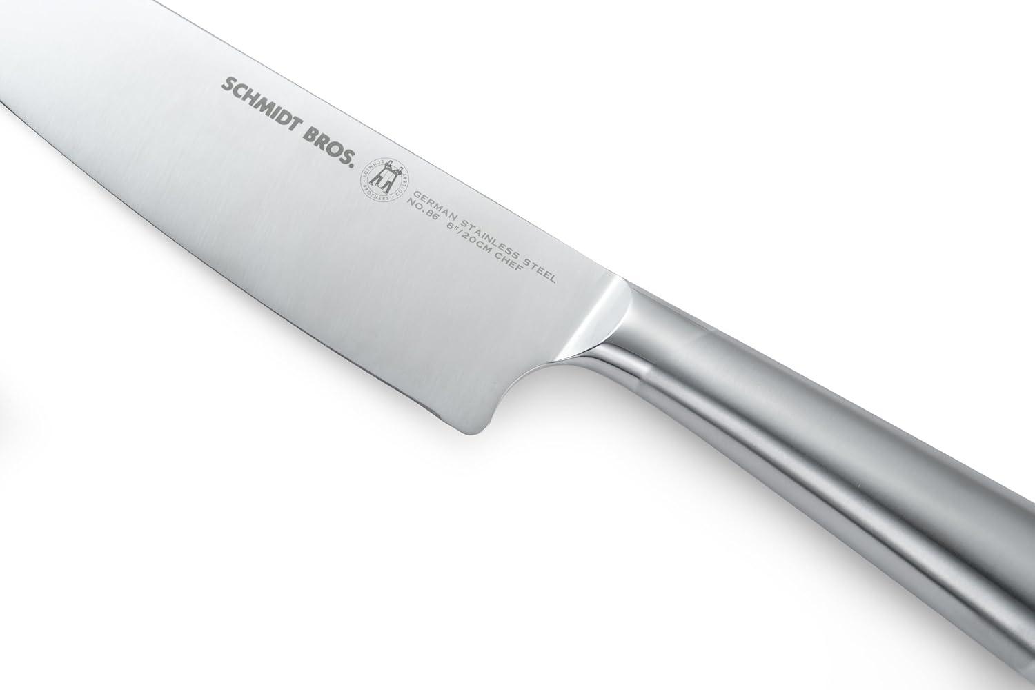 image:imageSchmidt Brothers Black amp Brass 15Piece Kitchen Knife Set HighCarbon German Stainless Steel Cutlery Clear Acrylic Magnetic Knife Block SetAtlas
