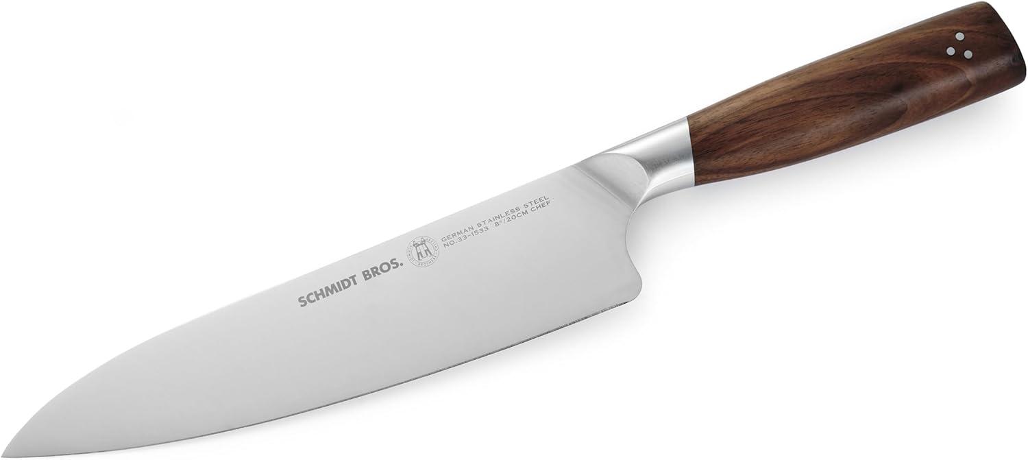 image:imageSchmidt Brothers Black amp Brass 15Piece Kitchen Knife Set HighCarbon German Stainless Steel Cutlery Clear Acrylic Magnetic Knife Block SetDelta