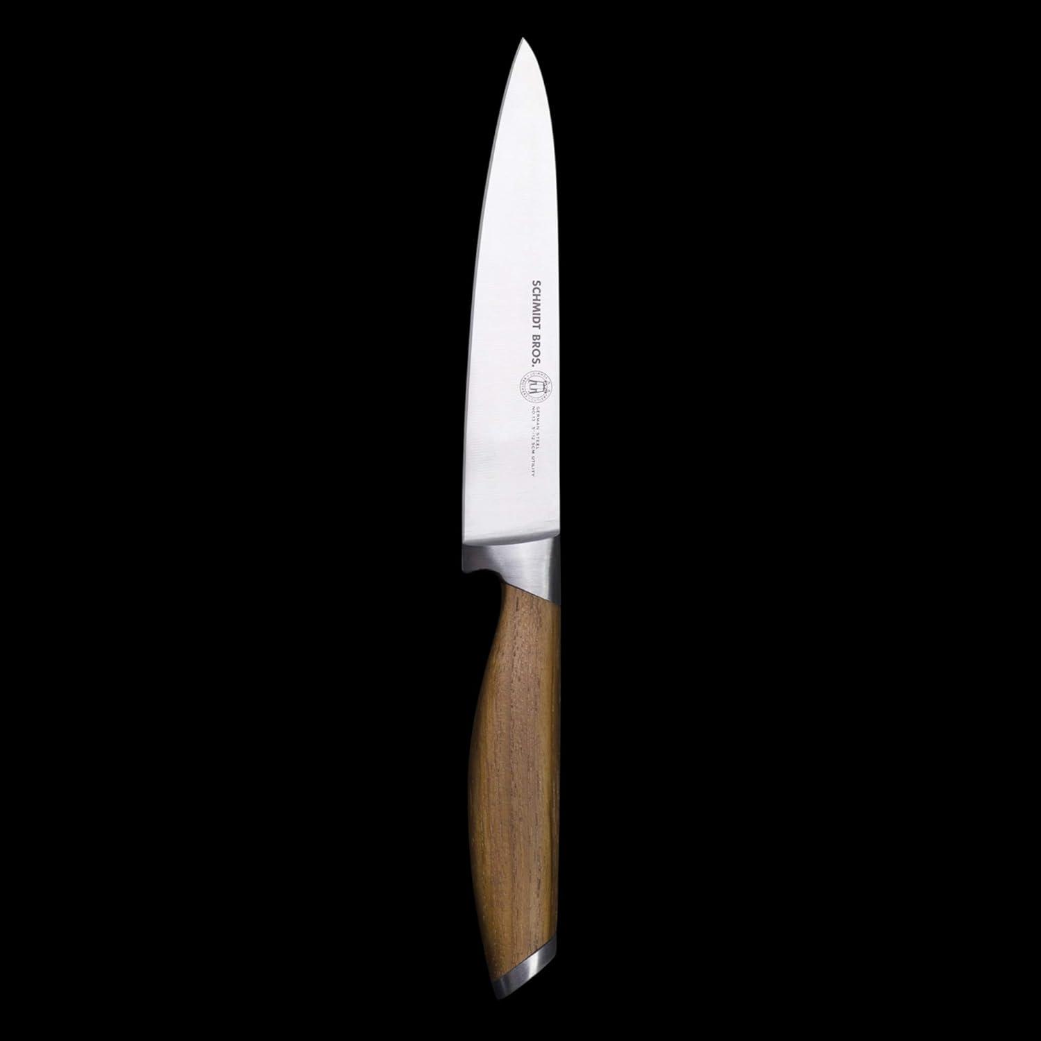 image:imageSchmidt Brothers Bonded Teak 5 Utility Knife HighCarbon German Stainless Steel Cutlery