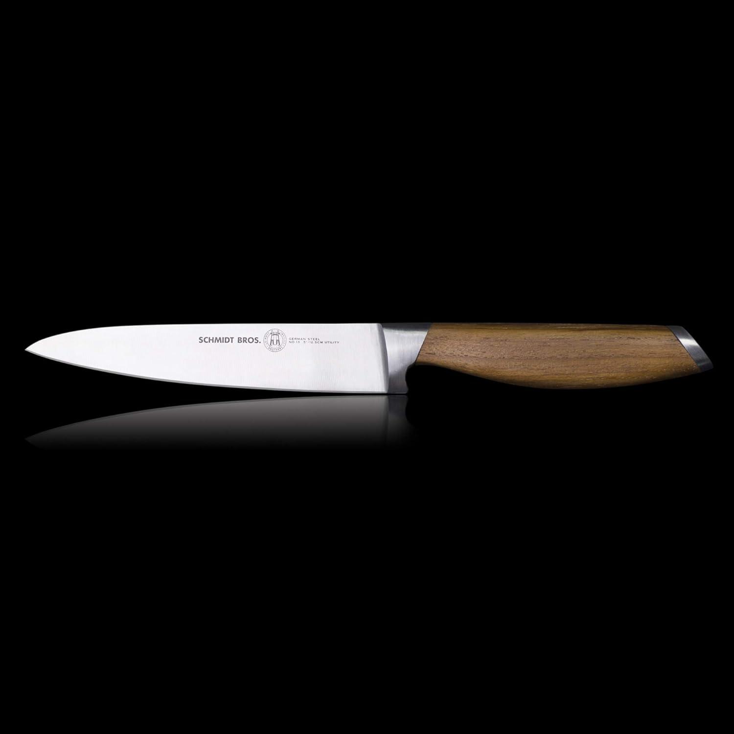 image:imageSchmidt Brothers Bonded Teak 5 Utility Knife HighCarbon German Stainless Steel Cutlery
