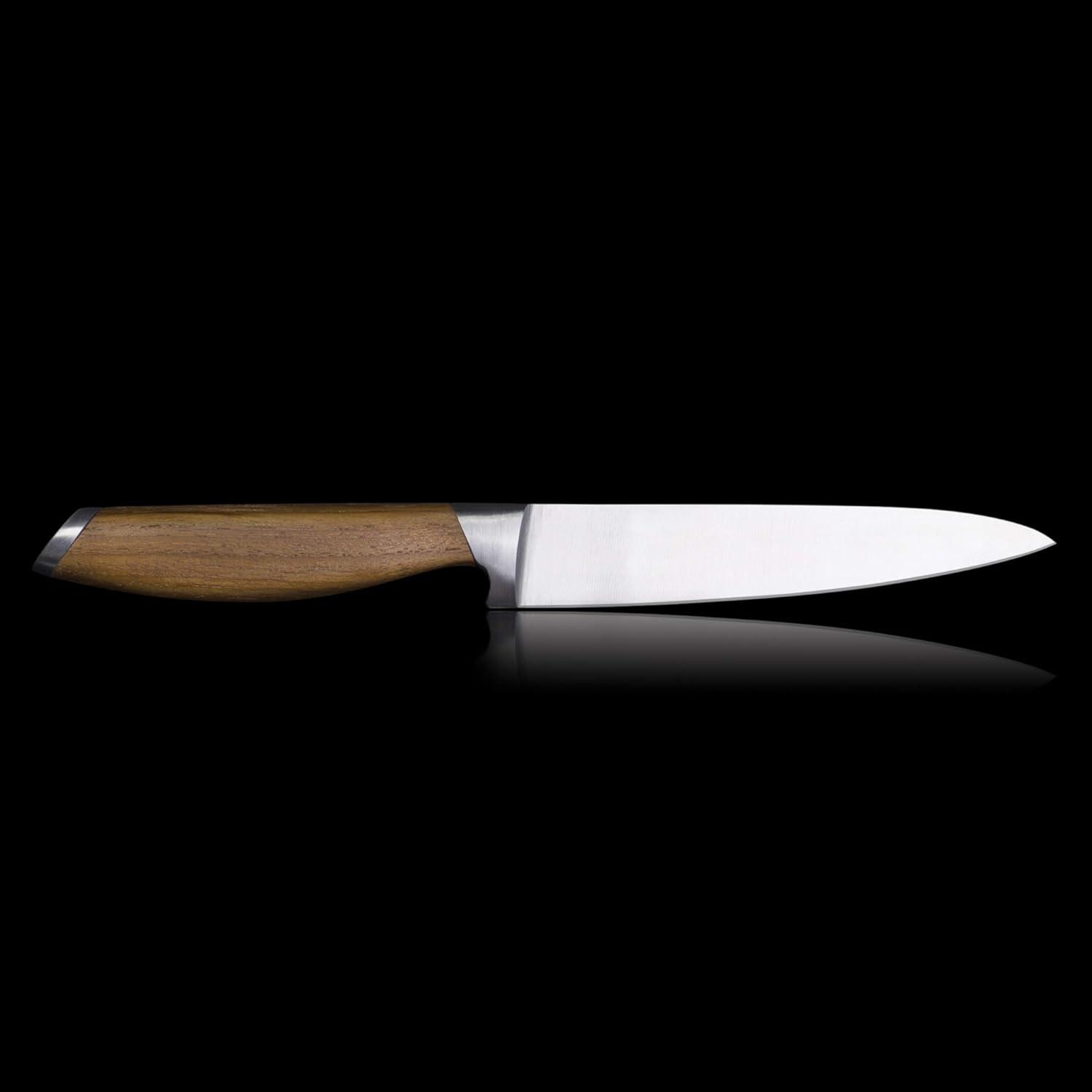 image:imageSchmidt Brothers Bonded Teak 5 Utility Knife HighCarbon German Stainless Steel Cutlery
