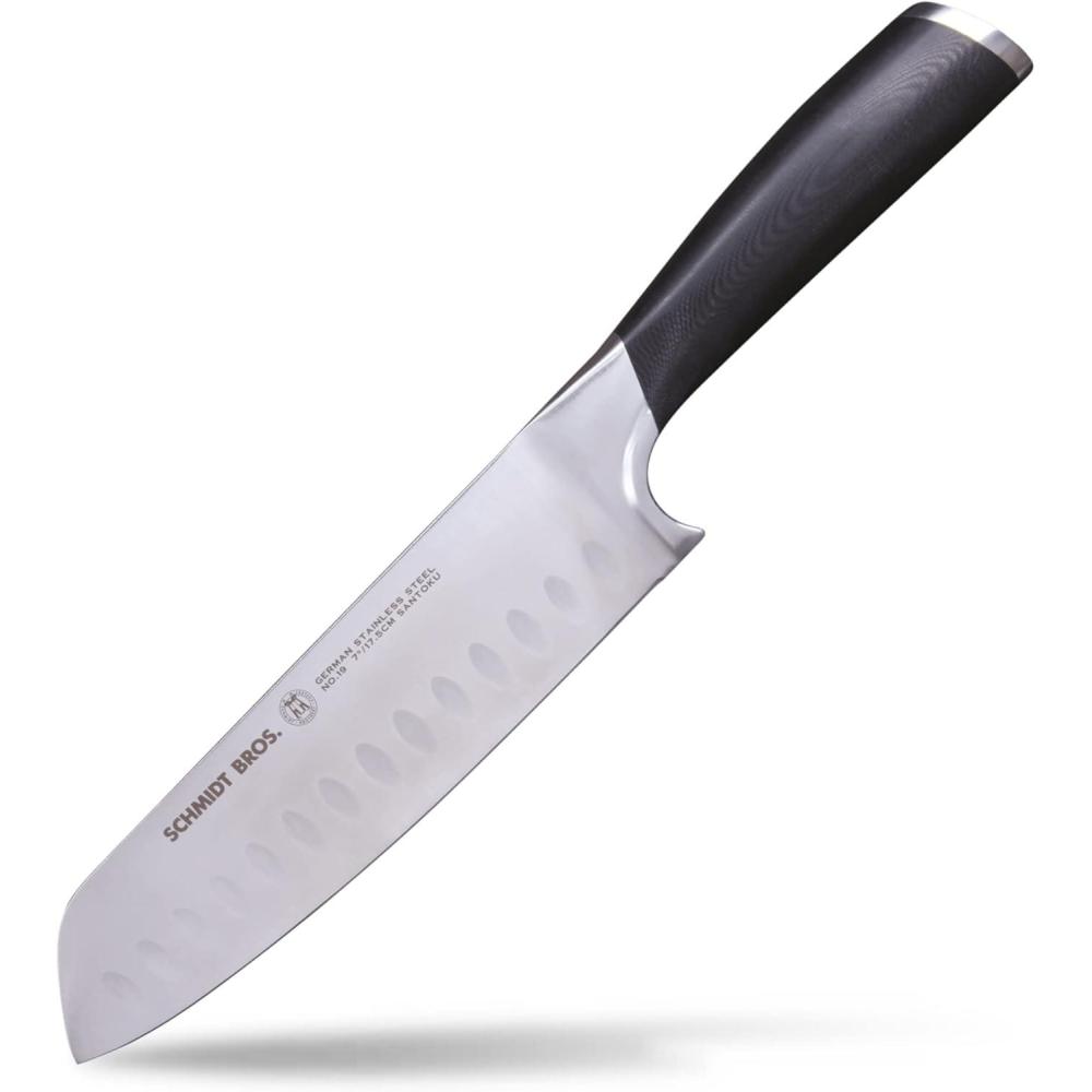 image:imageSchmidt Brothers  Heritage 4Piece Jumbo Steak Knife Set HighCarbon German Stainless Steel CutlerySantoku Knife