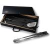 image:imageSchmidt Brothers  BBQ Bonded Teak 4 Piece Grilling Accessory Set FullForged Stainless Steel Grilling Utensils Including Spatula Fork Basting Brush and Tongs with All Wood HandlesCarbon 6