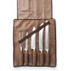 image:imageSchmidt Brothers  BBQ Bonded Teak 4 Piece Grilling Accessory Set FullForged Stainless Steel Grilling Utensils Including Spatula Fork Basting Brush and Tongs with All Wood HandlesZebra Wood