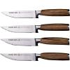 image:imageSchmidt Brothers  Zebra Wood 4Piece Jumbo Steak Knife Set HighCarbon German Stainless Steel Cutlery in a Wood Gift Box5