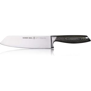 Schmidt Brothers – Bonded Ash 7″ Santoku Knife, High-Carbon German Stainless Steel Multipurpose Kitchen Cutlery