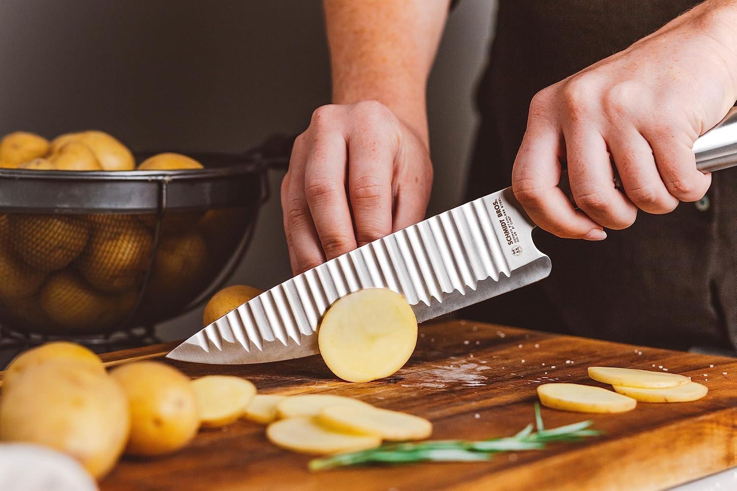 image:imageSchmidt Bros Evolution 7 Nakiri Knife HighCarbon German Stainless Steel Cutlery in a Wood Gift BoxChef Knife