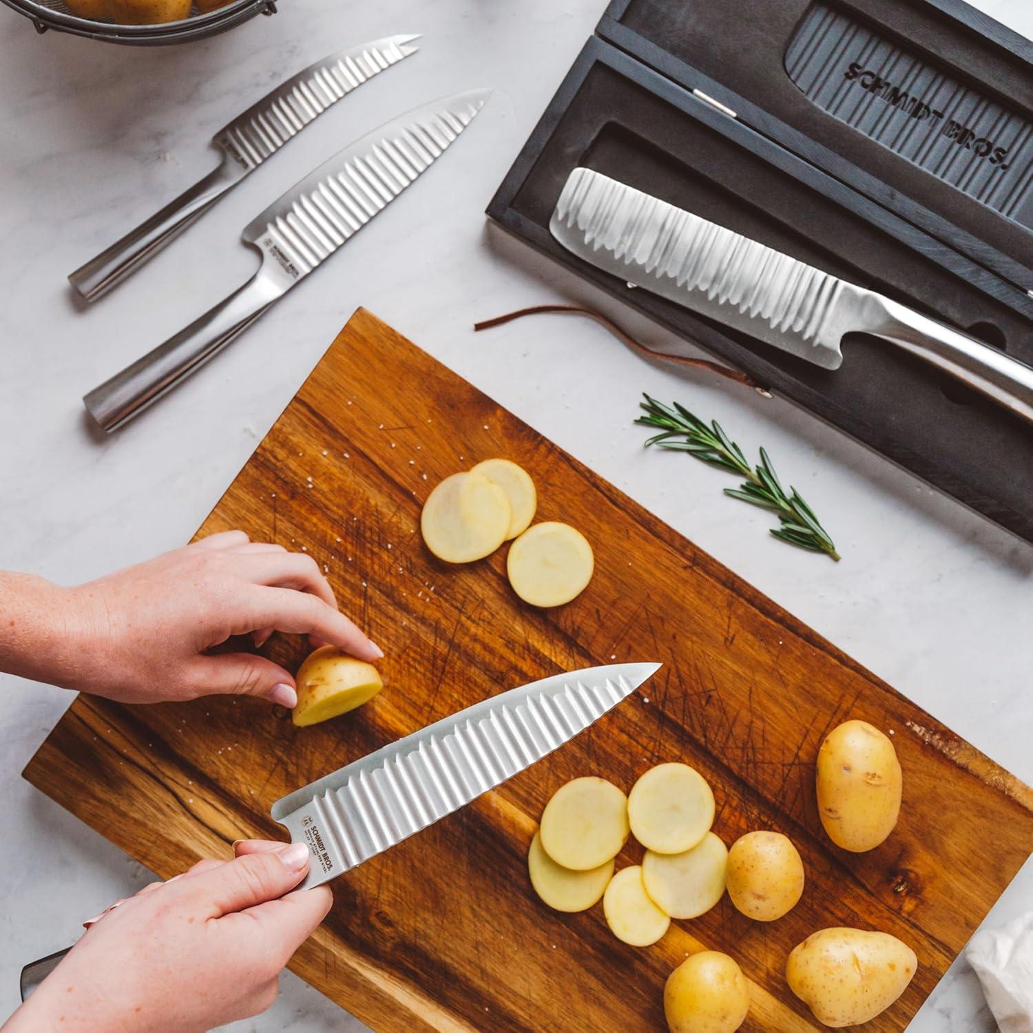 image:imageSchmidt Bros Evolution 7 Nakiri Knife HighCarbon German Stainless Steel Cutlery in a Wood Gift BoxChef Knife