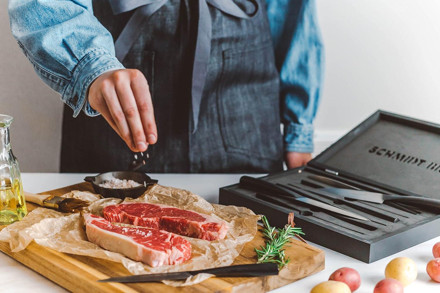 image:imageSchmidt Brothers Heritage 4 Paring Knife HighCarbon German Stainless Steel Multipurpose Kitchen CutlerySteak Knife Set